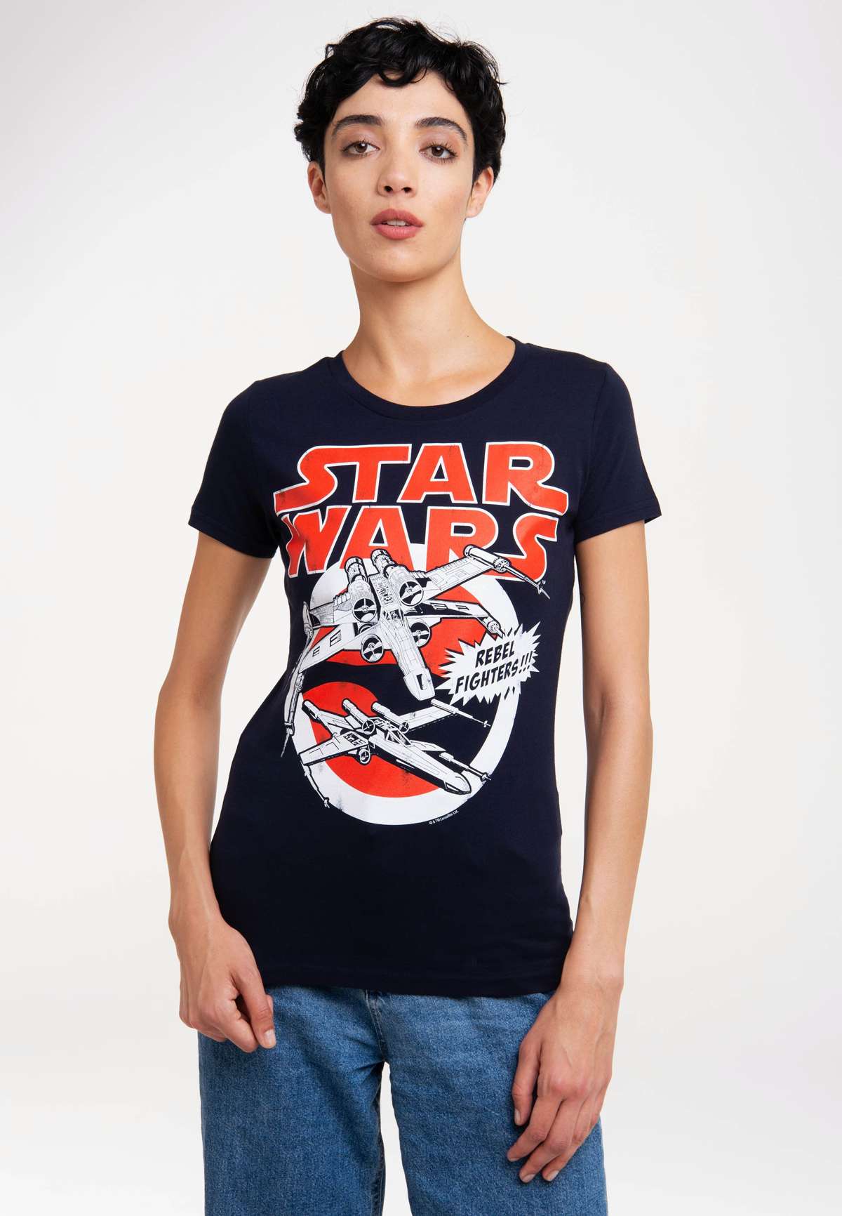 Футболка с эффектным принтом в стиле ретро спереди X-Wings - Krieg der Sterne - Star Wars