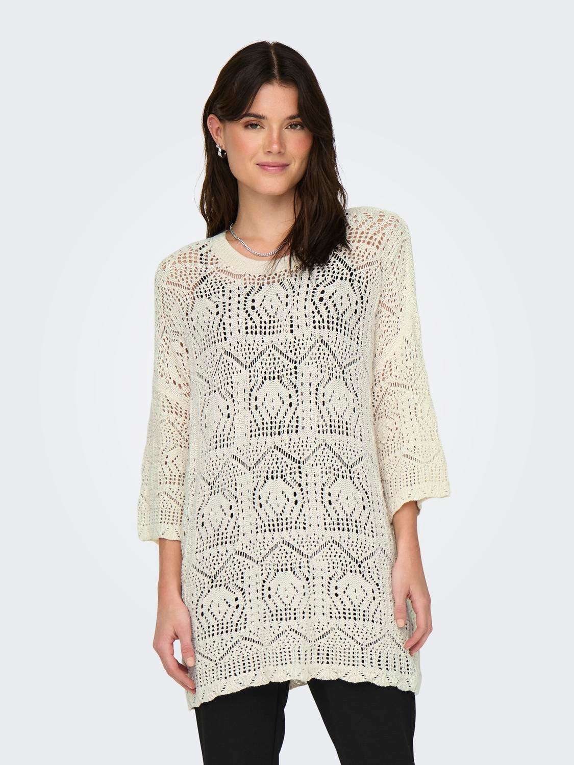 Свитер с круглым вырезом ONLBEACHIE LIFE SS LOOSE O-NECK NOOS KNT