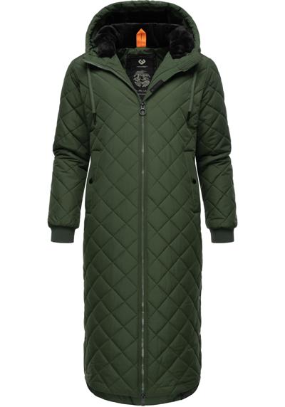 Стеганое пальто, стильная стеганая зимняя парка с капюшоном на подкладке.