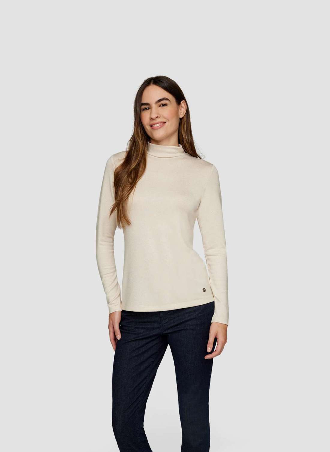 Рубашка с принтом Elegantes Shirt mit Rollkragen