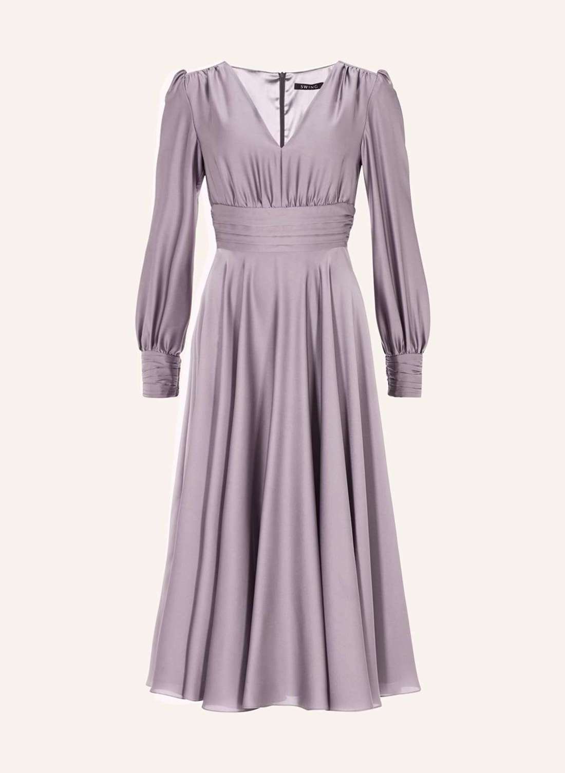 Атласное коктейльное платье