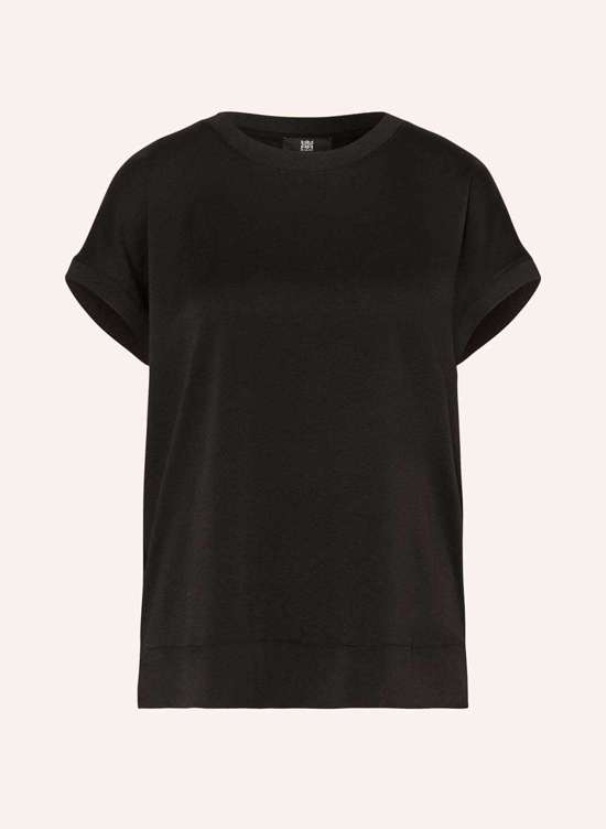 Блузка-рубашка из микса материалов