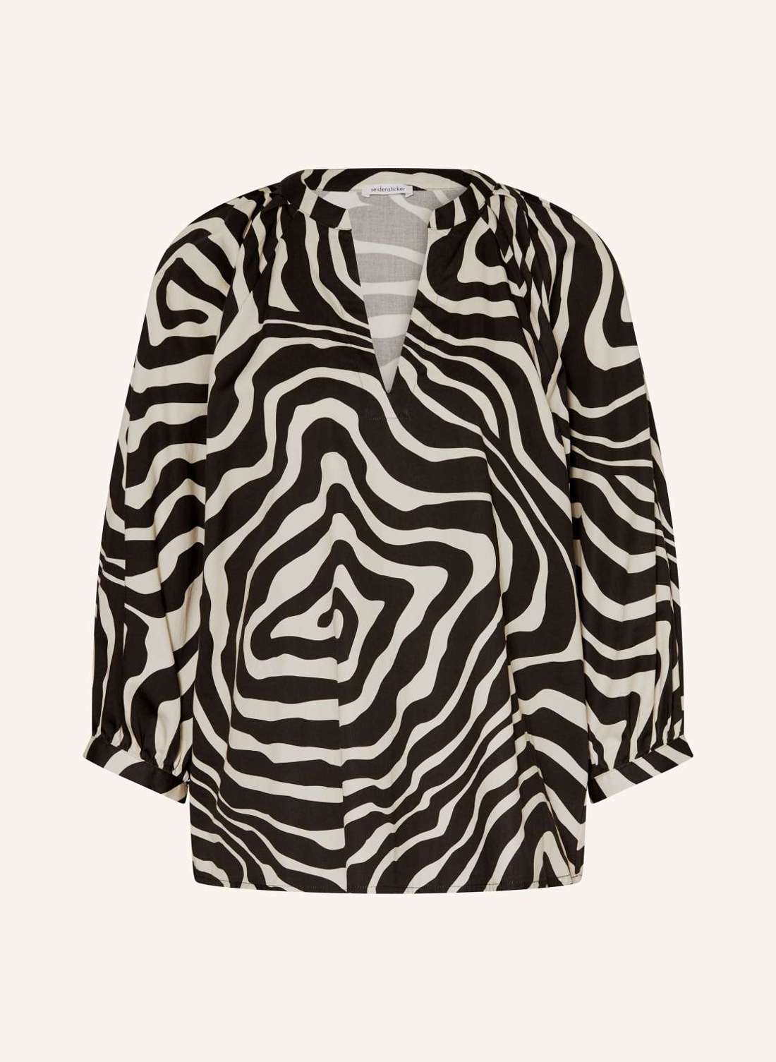 Блузка-рубашка с рукавами 3/4