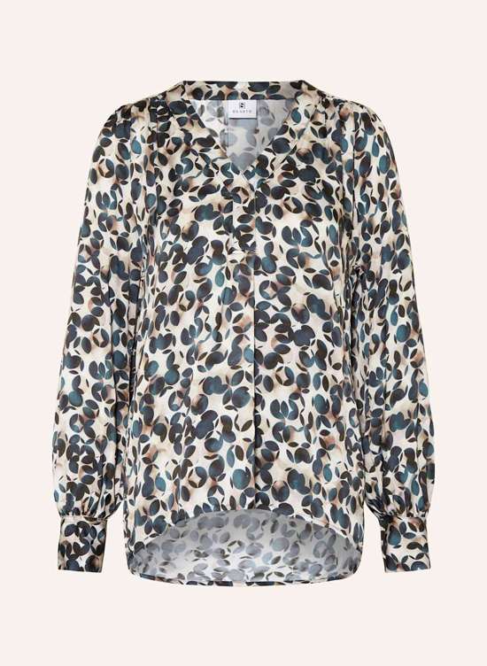 Атласная блузка-рубашка FLORA