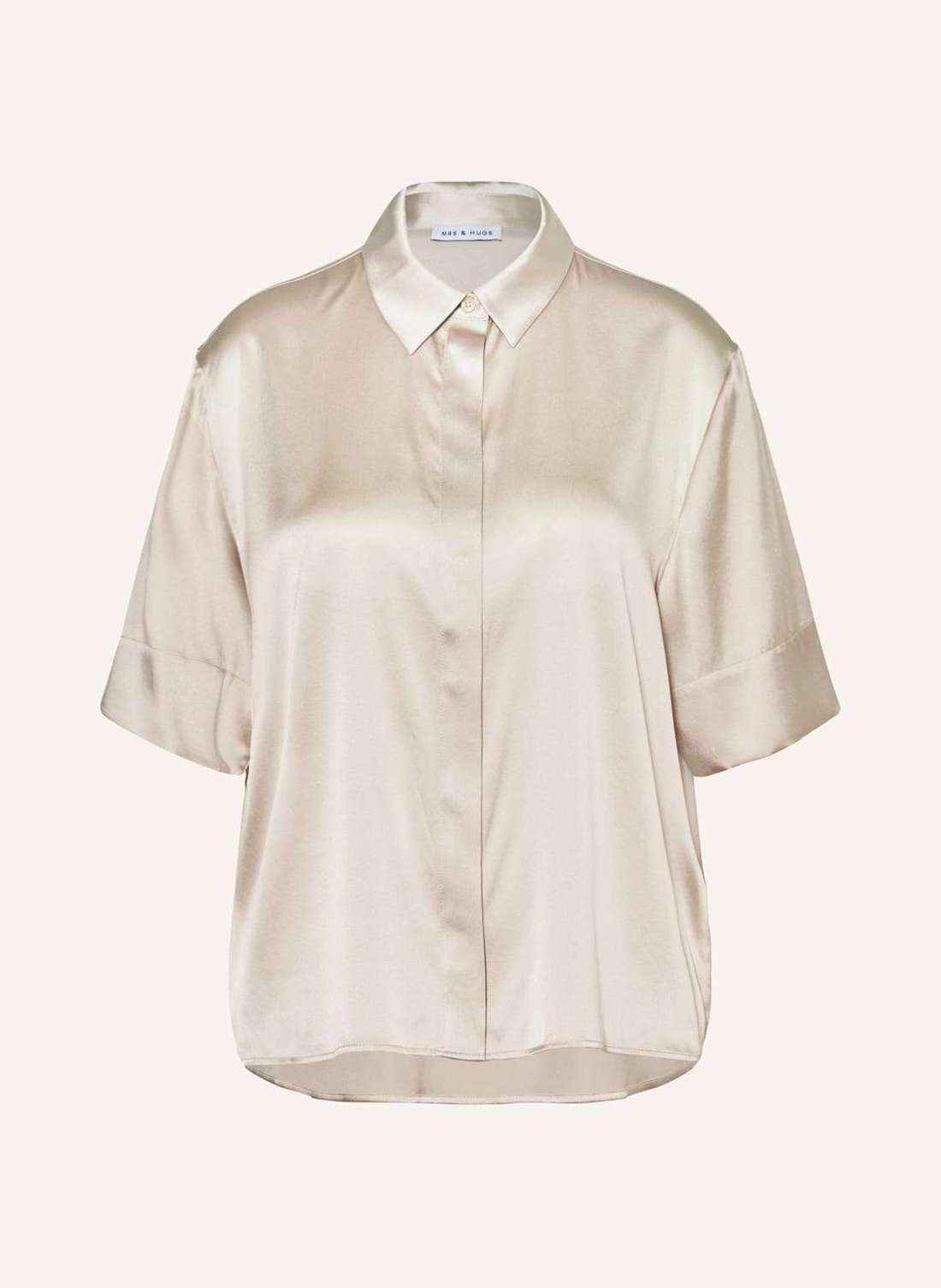 Шелковая блузка-рубашка