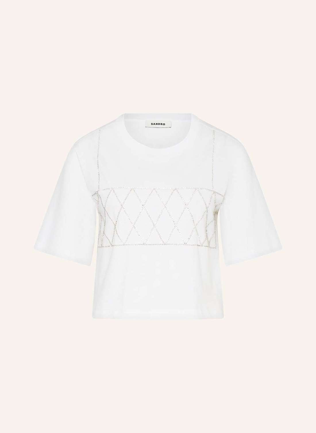 Укороченная рубашка с драгоценными камнями