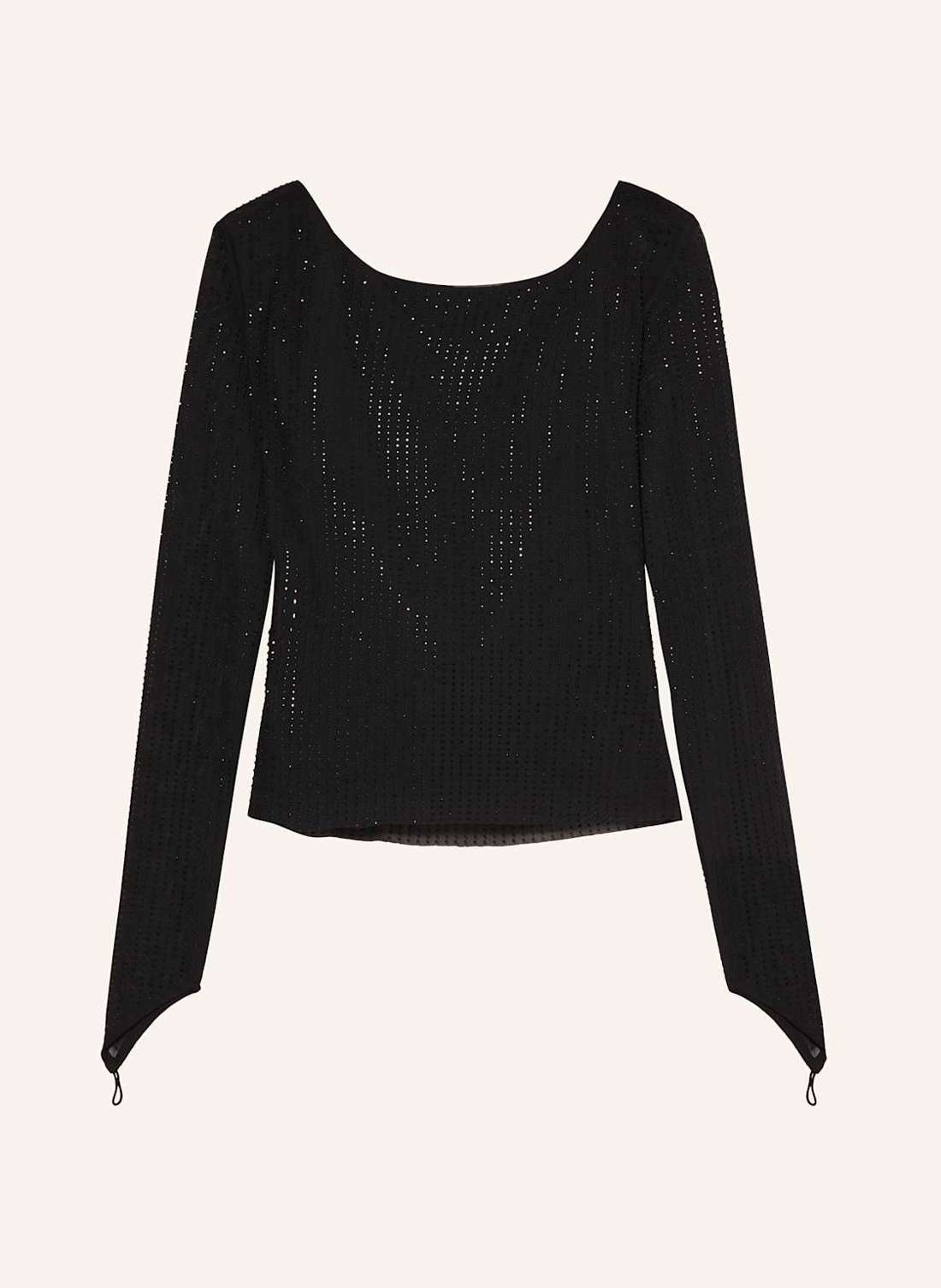 Блузка-рубашка из сетки с драгоценными камнями MESHA