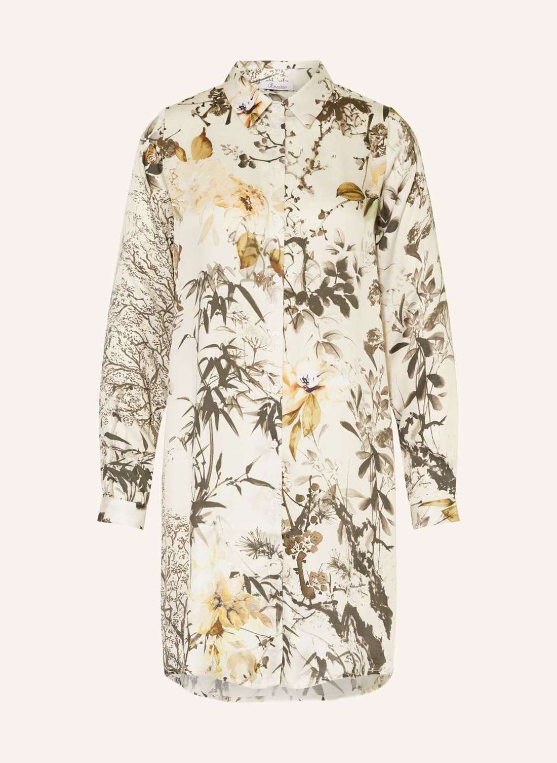 Атласная блузка-рубашка