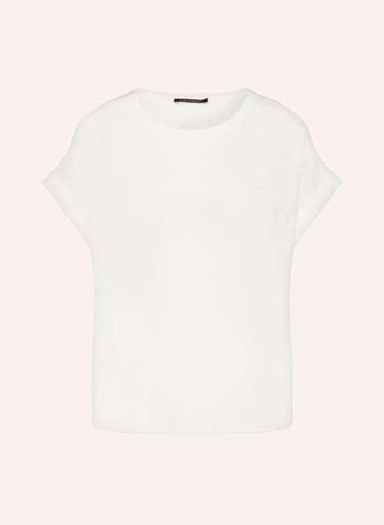 Блузка-рубашка из микса материалов