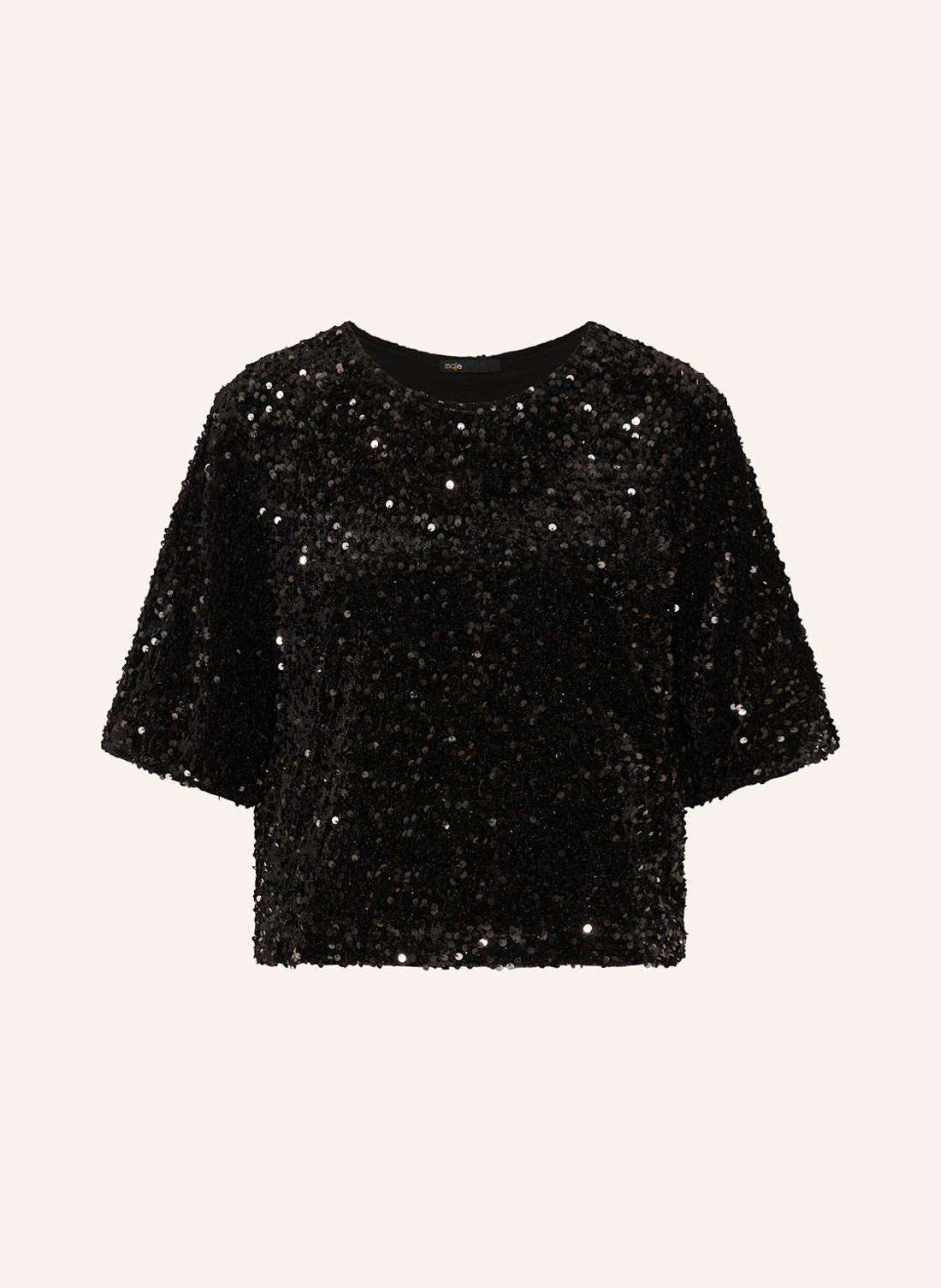 Укороченная рубашка с пайетками