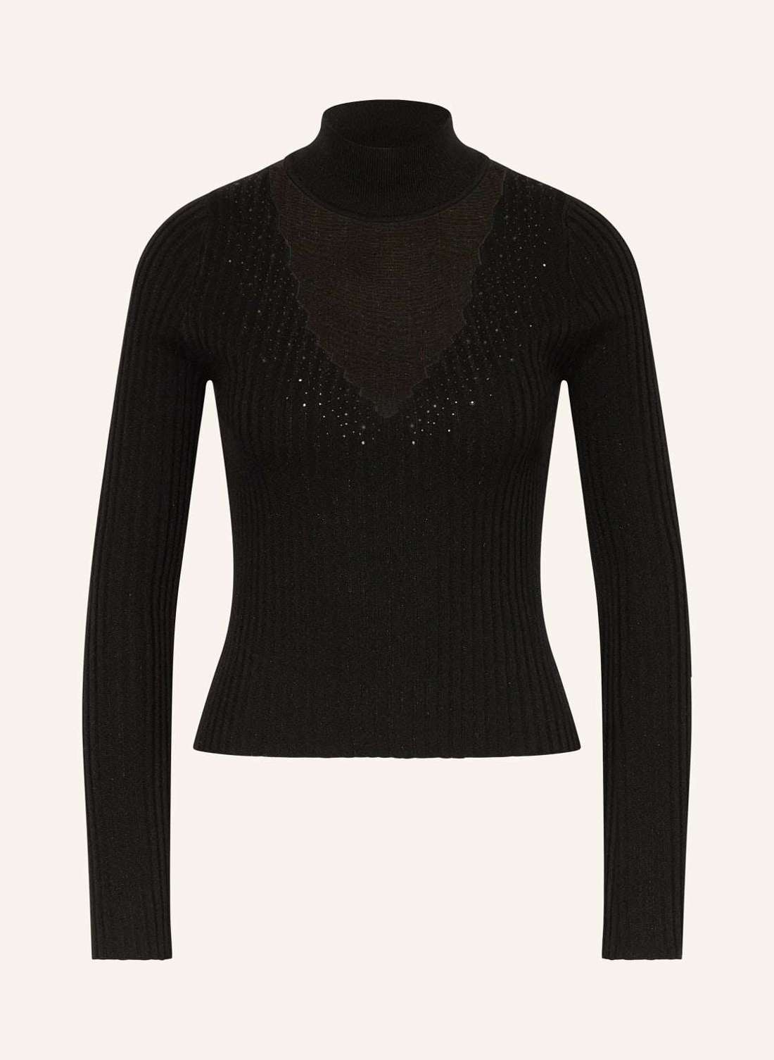 Свитер из блестящей пряжи и драгоценных камней