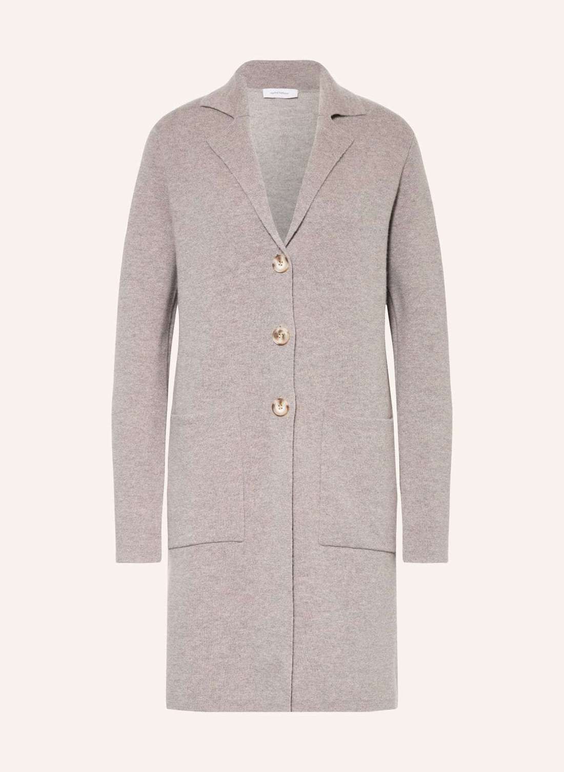 Вязаное пальто с кашемиром