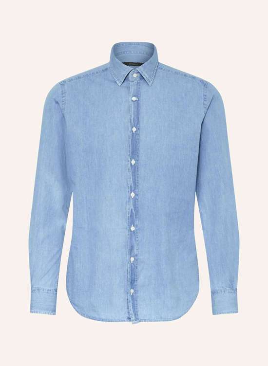 Рубашка приталенного кроя в джинсовом стиле LAPO