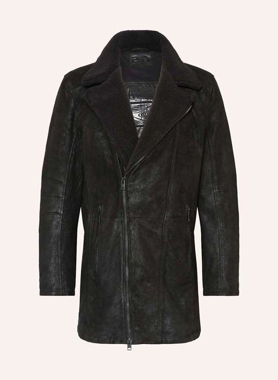 Кожаная куртка с искусственным мехом