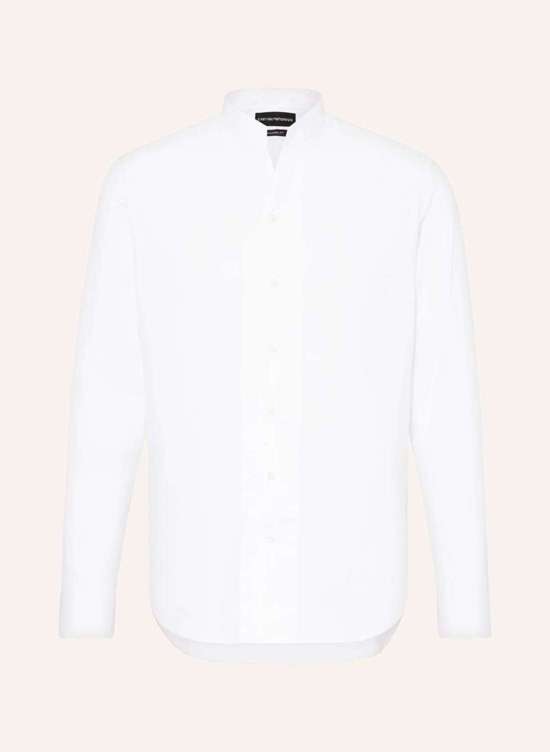 Рубашка современного кроя с воротником стойкой