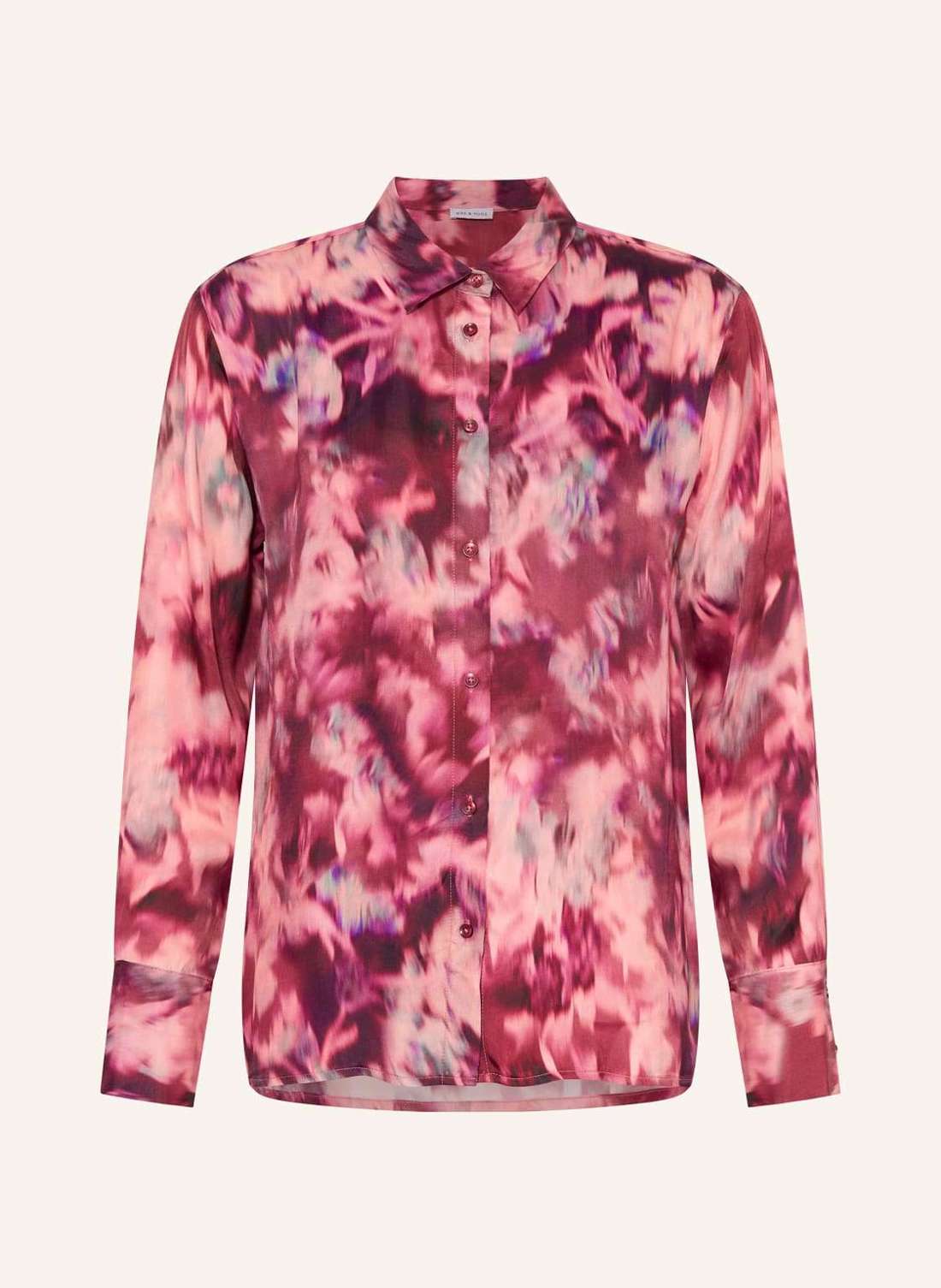 Атласная блузка-рубашка