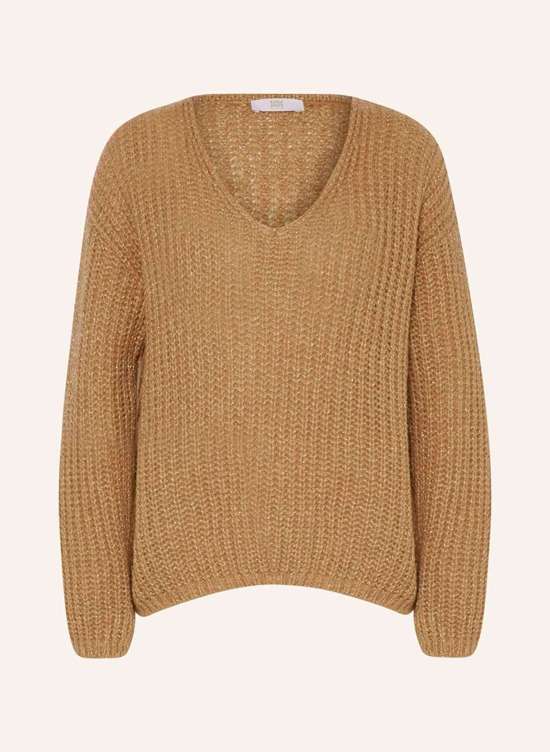 Свитер из блестящей пряжи