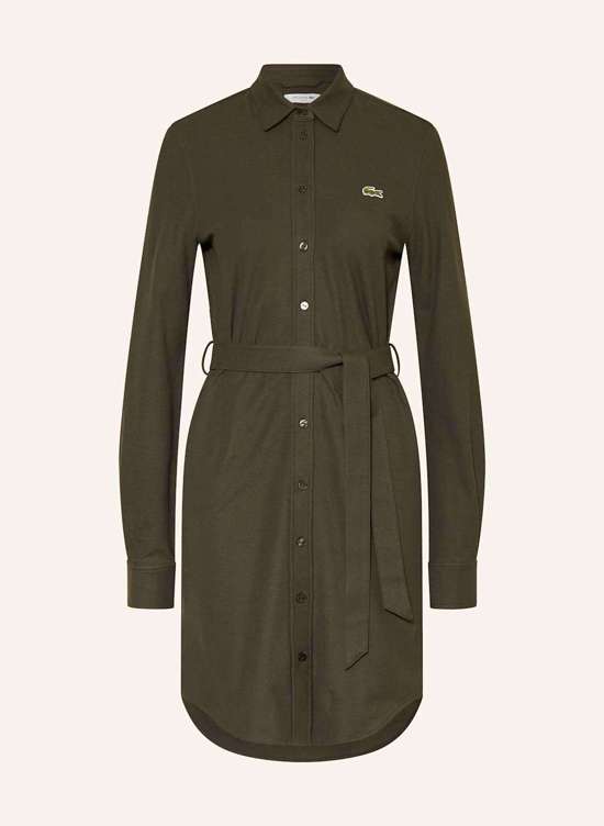 Платье-рубашка из пике