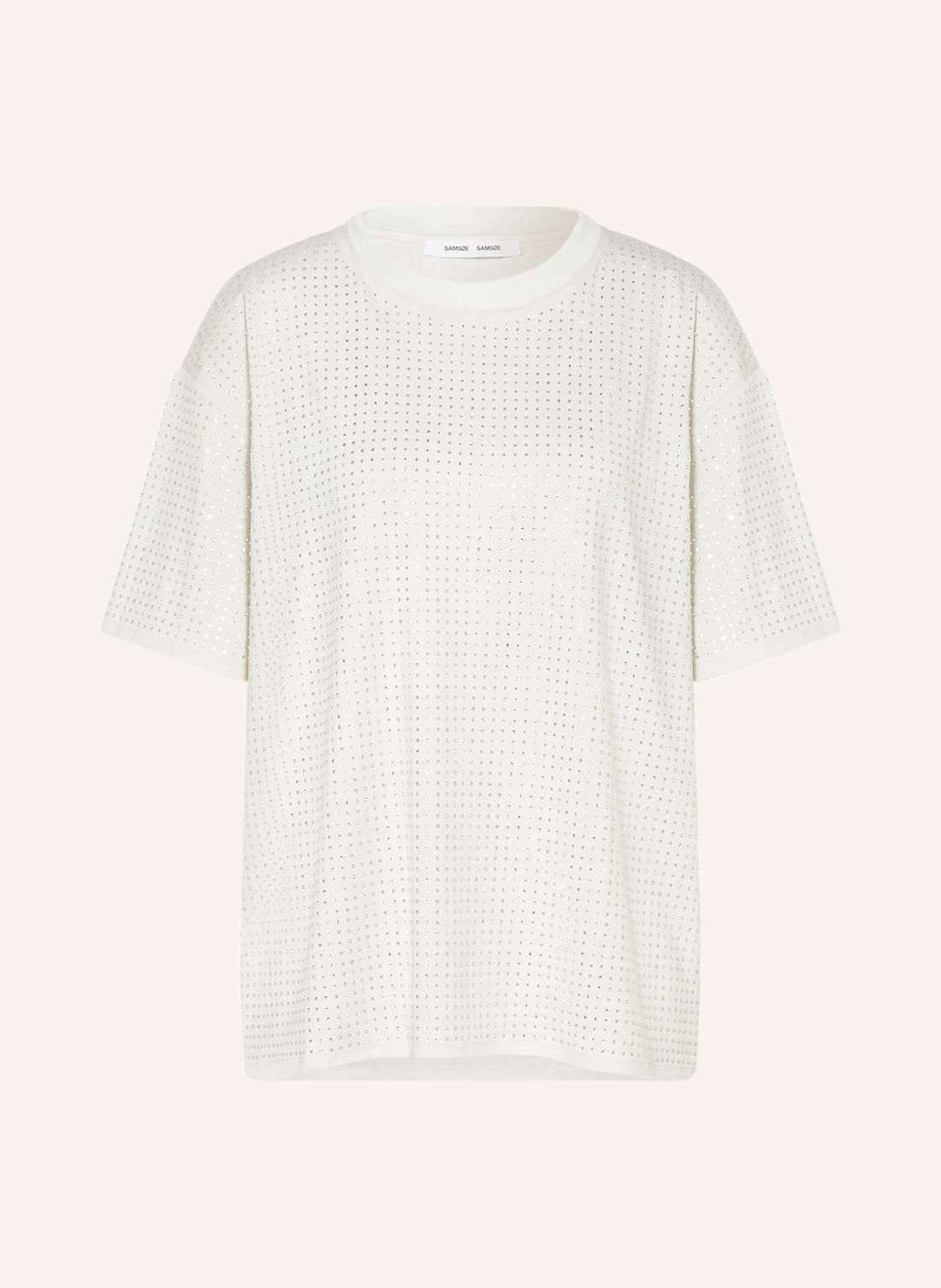 Рубашка оверсайз с драгоценными камнями CHRISHELL