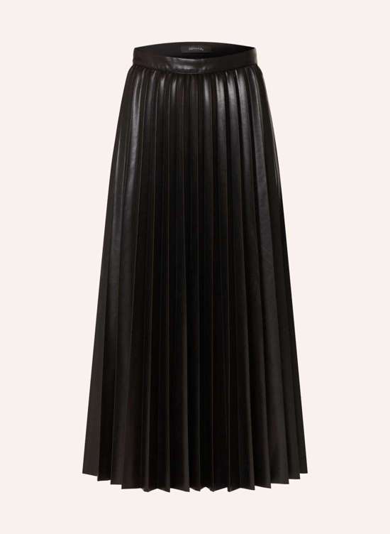 Плиссированная юбка под кожу