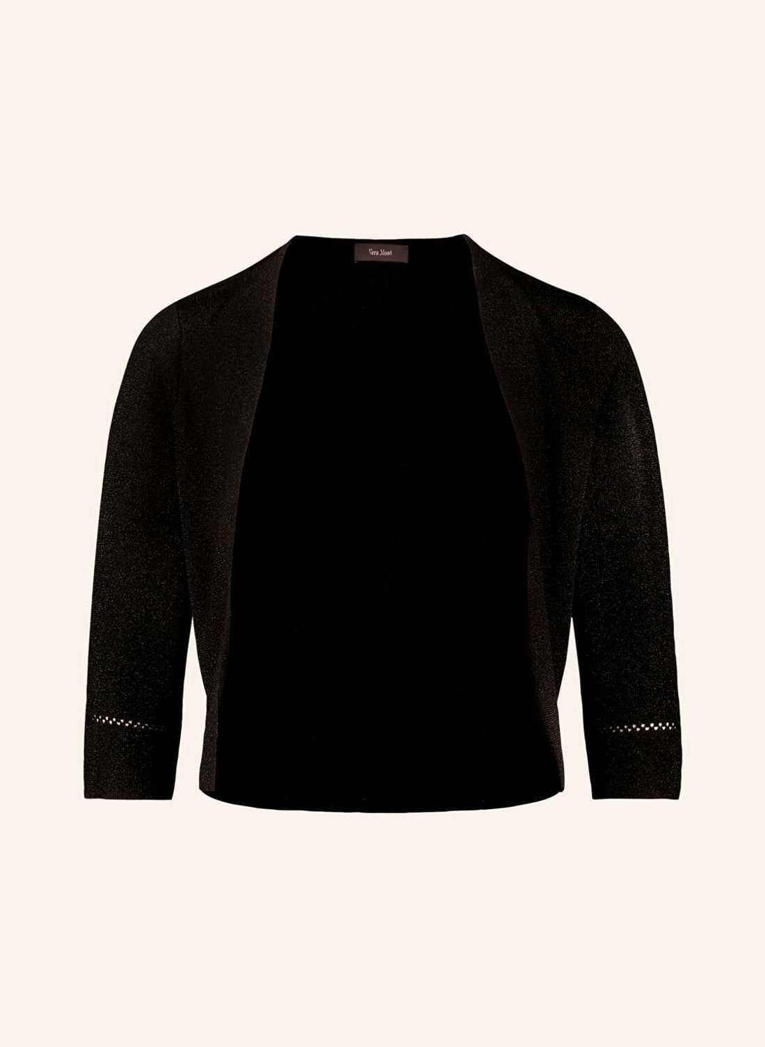 Вязаное болеро с рукавами 3/4 из пряжи с блестками.