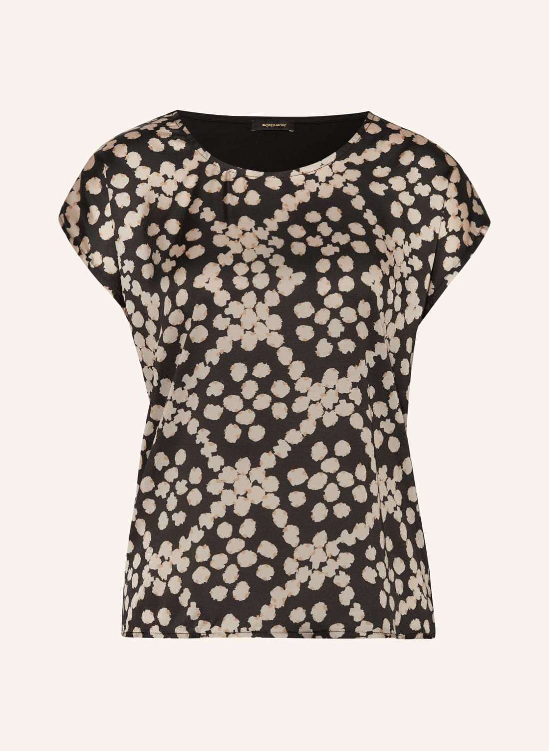 Блузка-рубашка из микса материалов