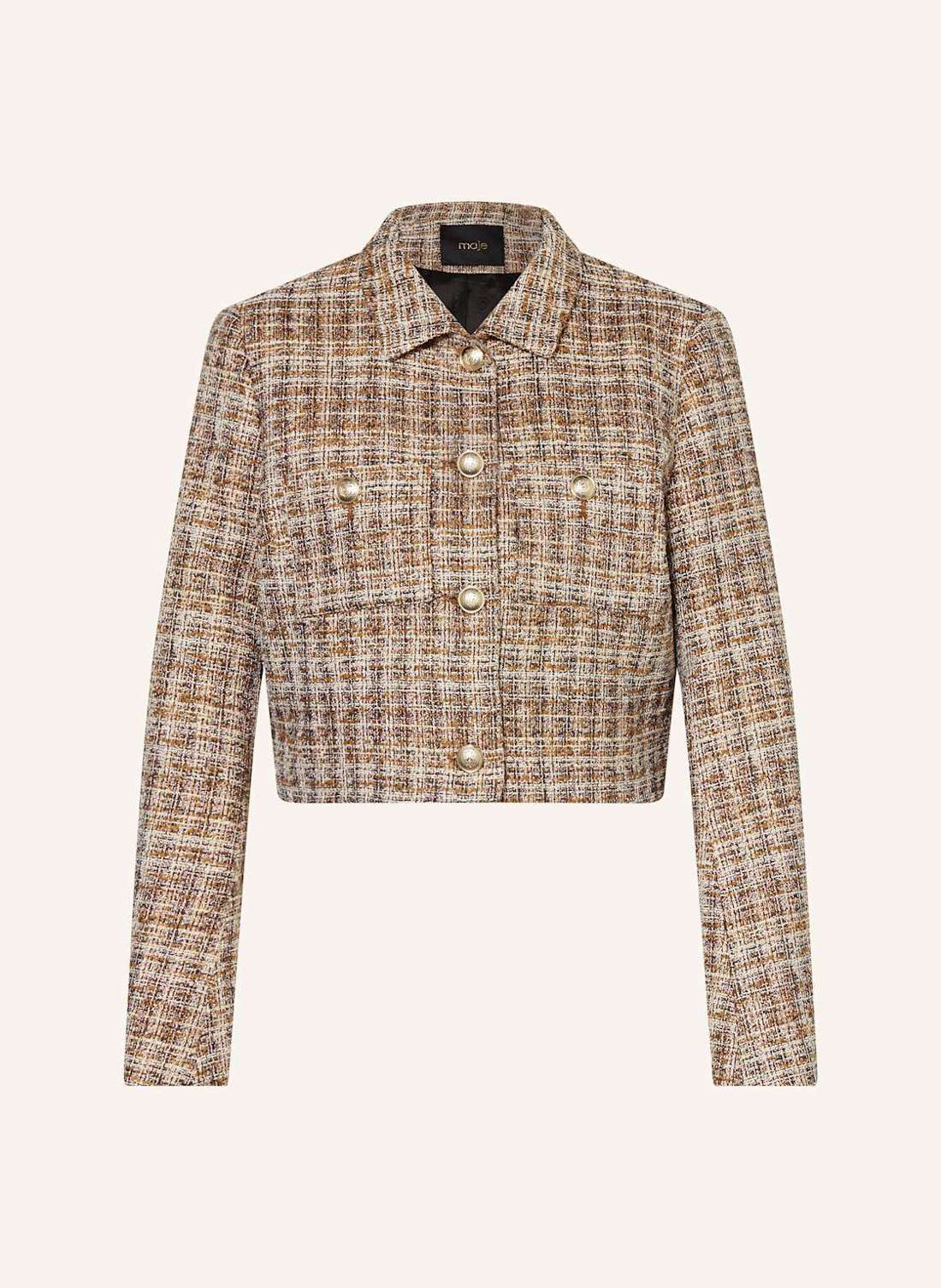 Укороченный жакет из букле с блестками