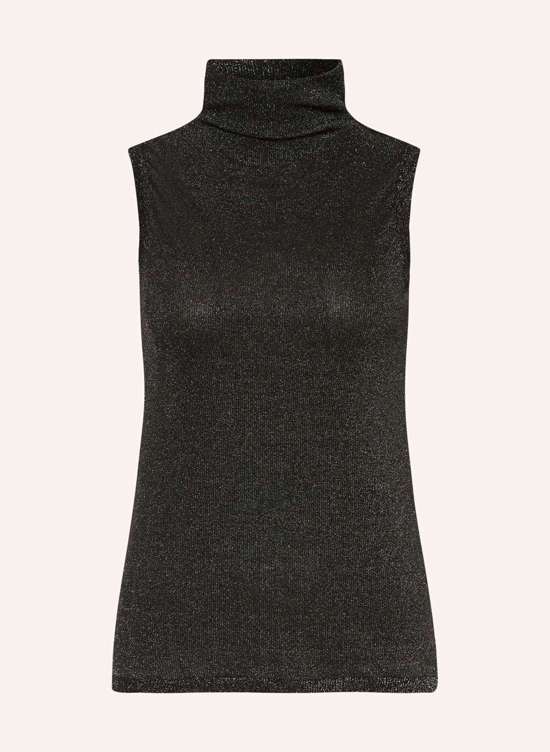 Топ-водолазка с блестящей пряжей