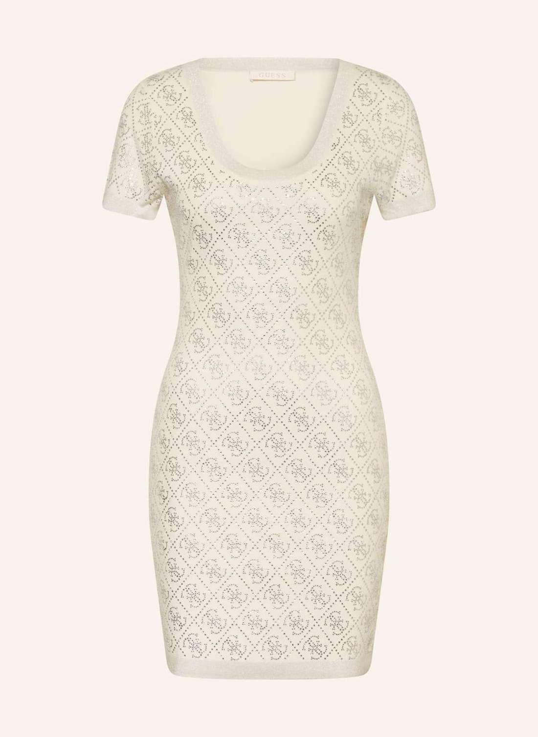 Вязаное платье из блестящей пряжи и драгоценных камней. PAIGE