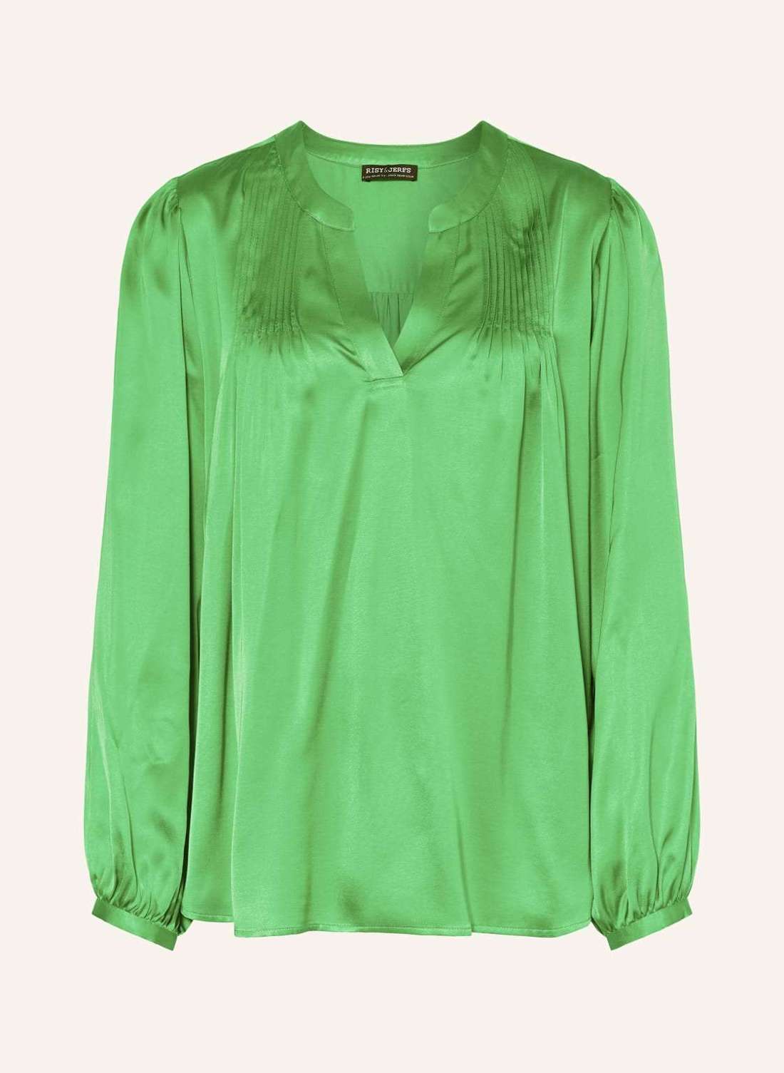 Атласная блузка-рубашка