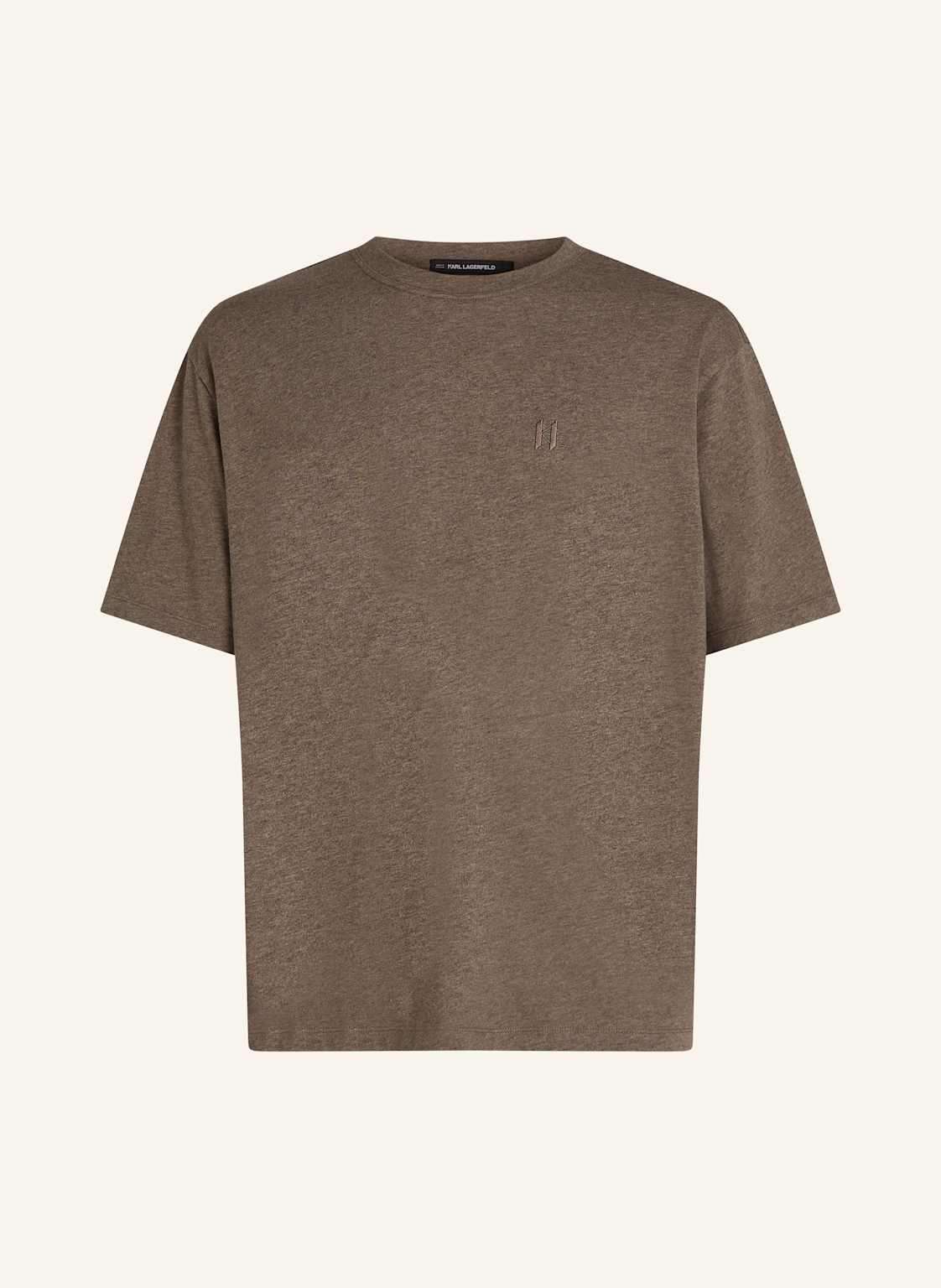 KL MONOGRAM T-SHIRT AUS WOLLMISCHUNG