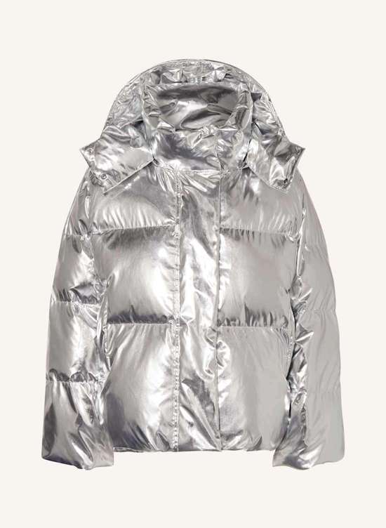 Стеганая куртка со съемным капюшоном