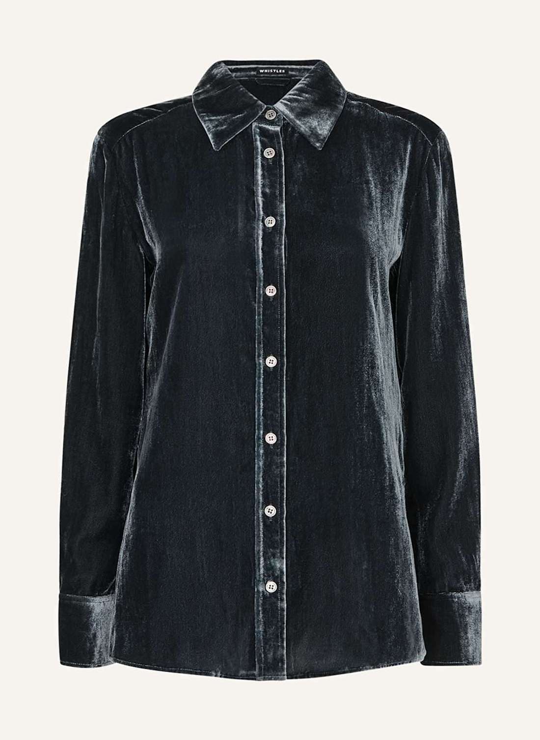 Бархатная блузка-рубашка LARA