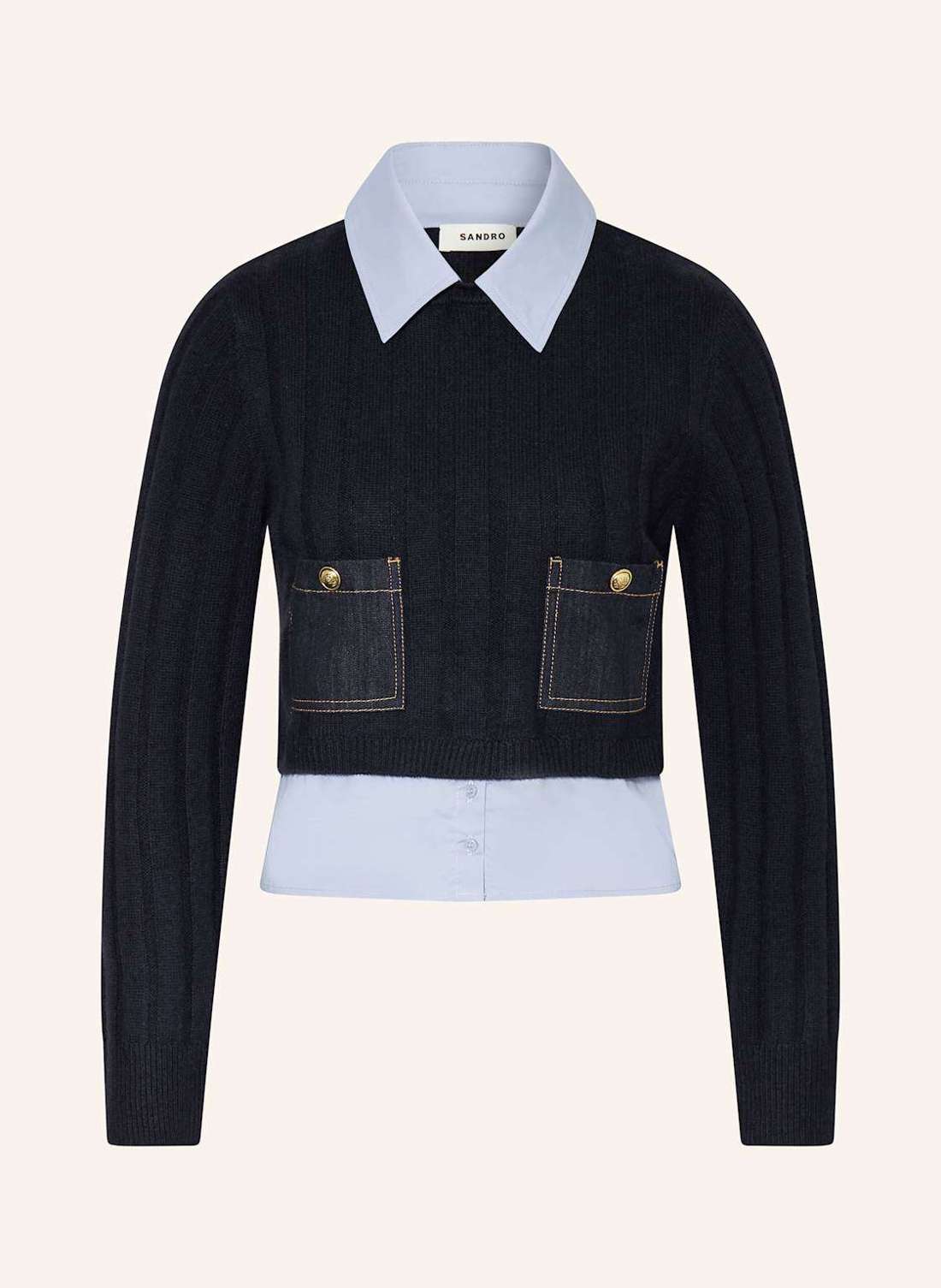 Свитер из смеси материалов