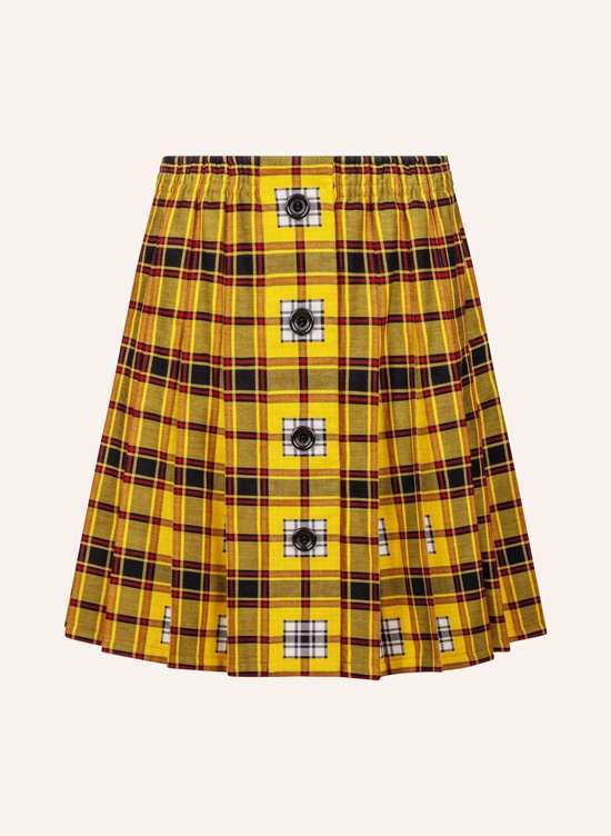 Мини-юбка со складками в клетку JANET