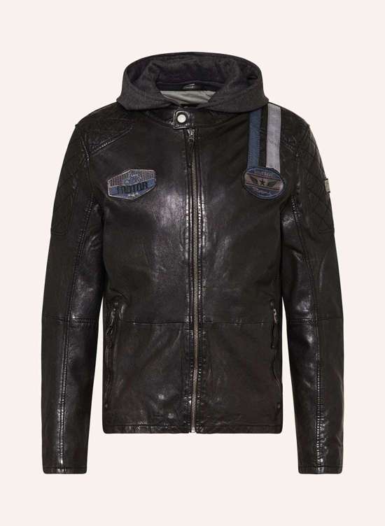 Кожаная куртка со съемной панелью GMTINON