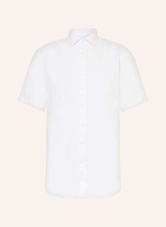 Рубашка прямого кроя с короткими рукавами из льна