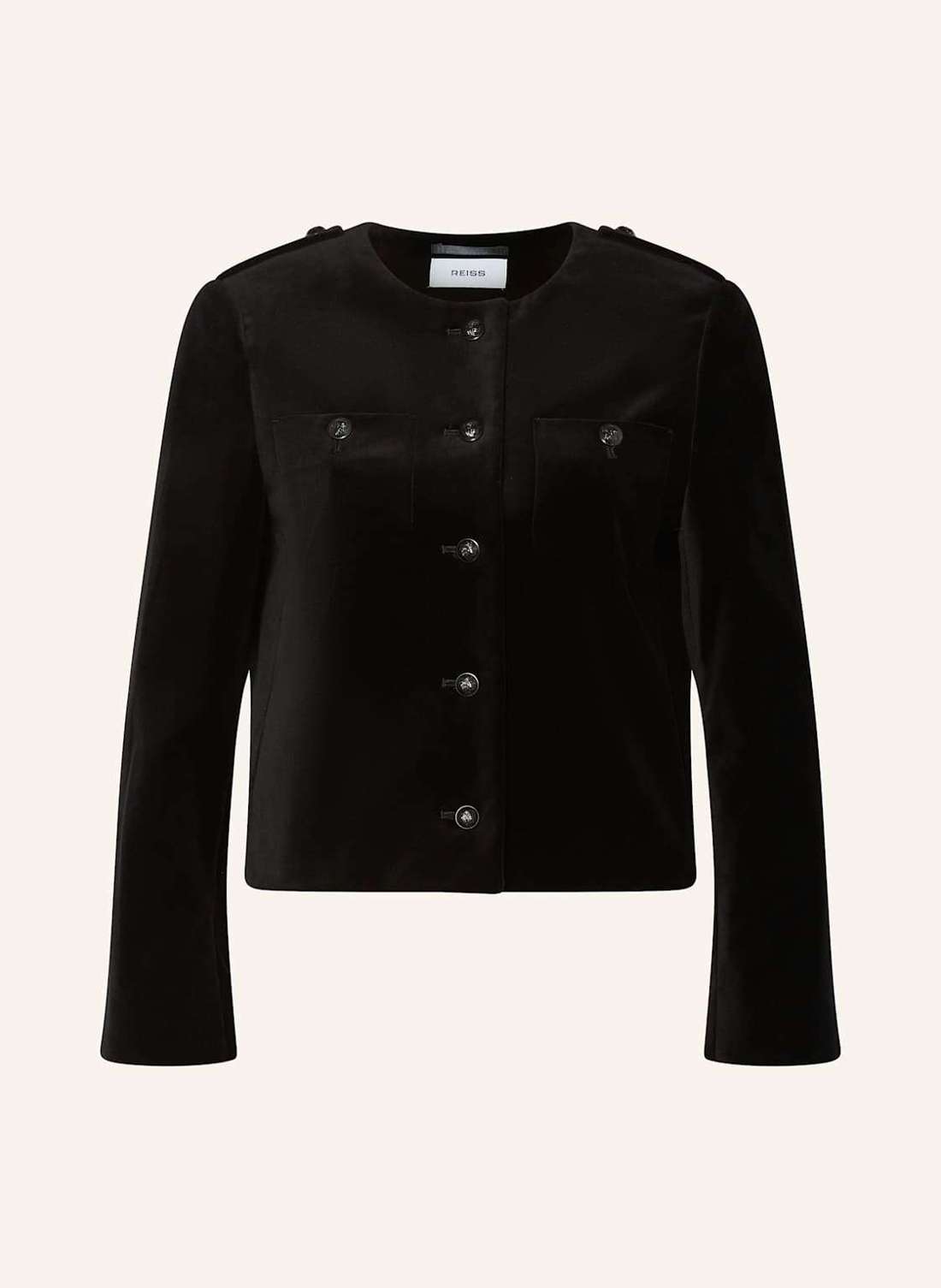 Укороченный бархатный пиджак