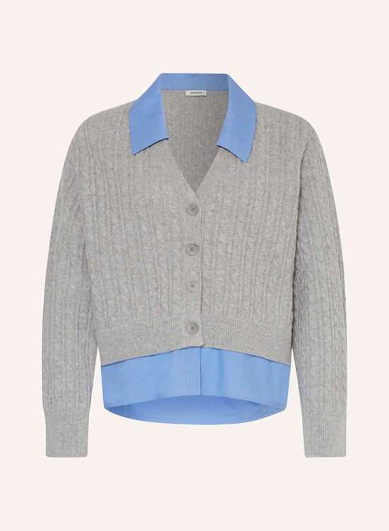 Кардиган со съемным воротником