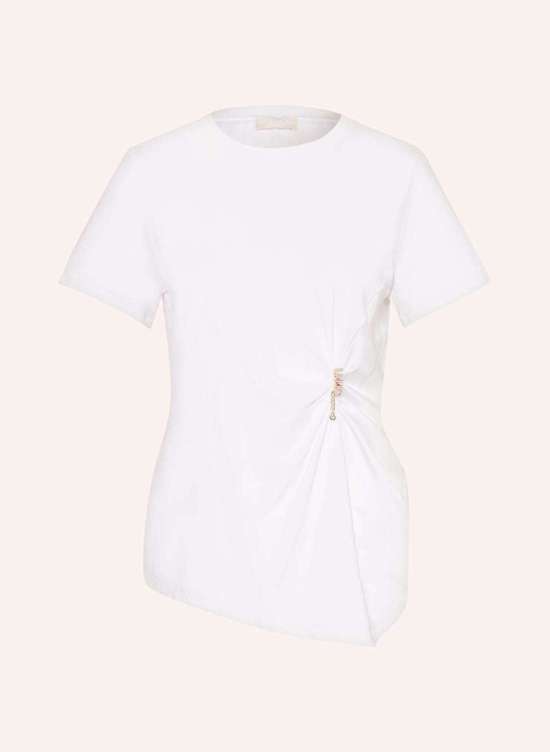 Блузка-рубашка из микса материалов