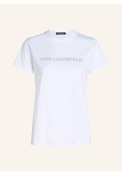 Футболка с сияющим логотипом karl T-SHIRT MIT GLITZERNDEM KARL-LOGO
