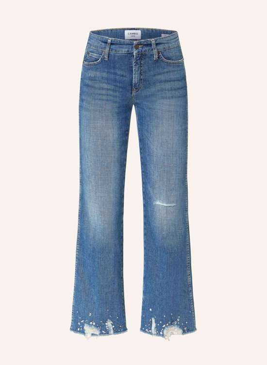 Джинсы 7/8 с драгоценными камнями FRANCESCA