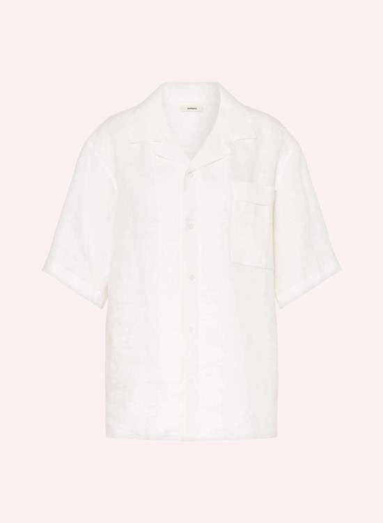 Льняная блузка-рубашка