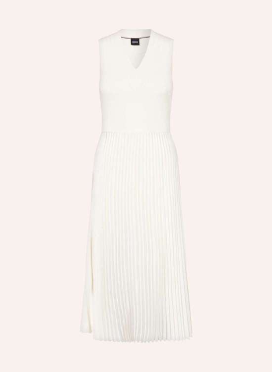 Платье из разных материалов FARARA