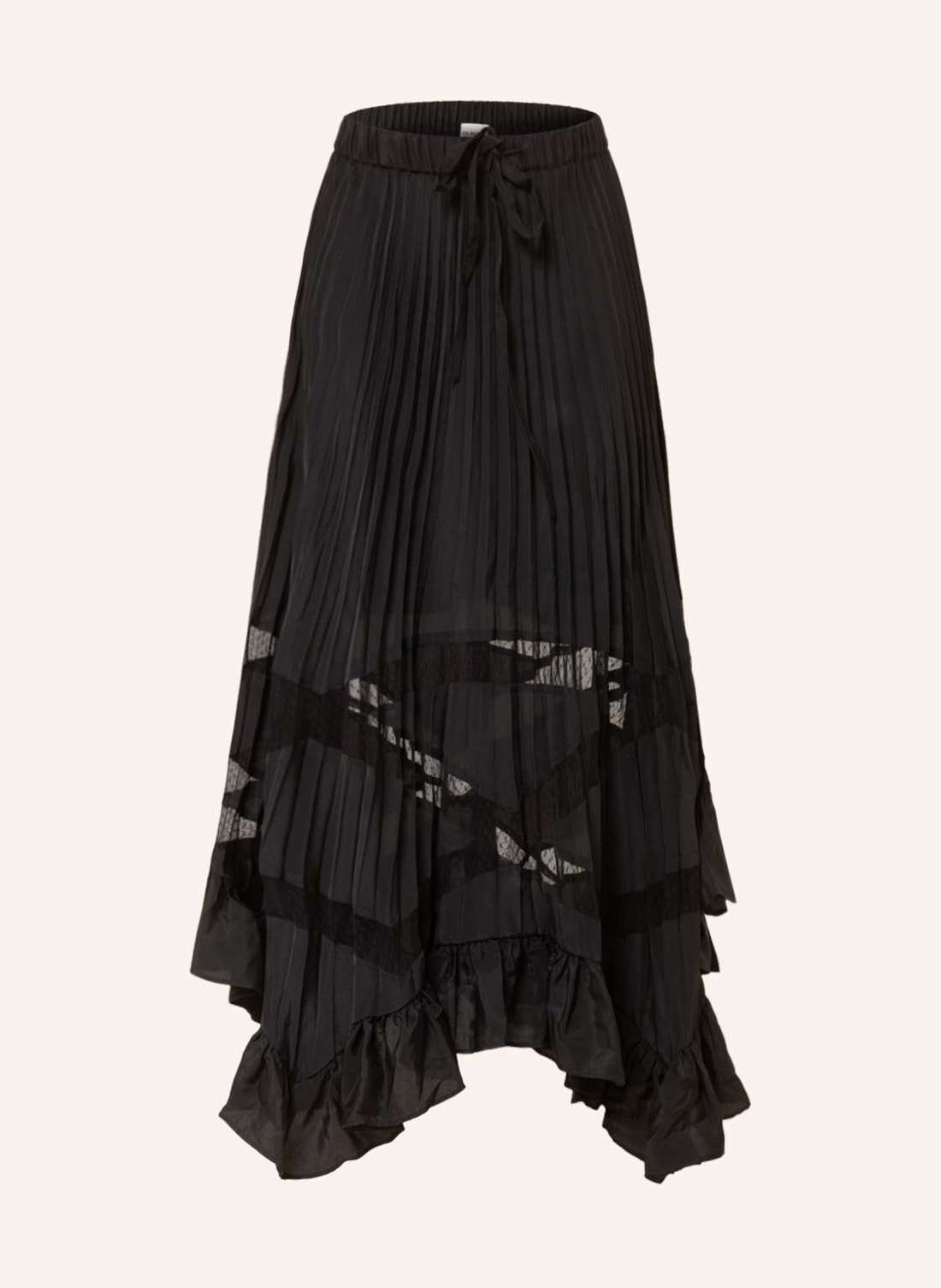Плиссированная юбка с сеткой