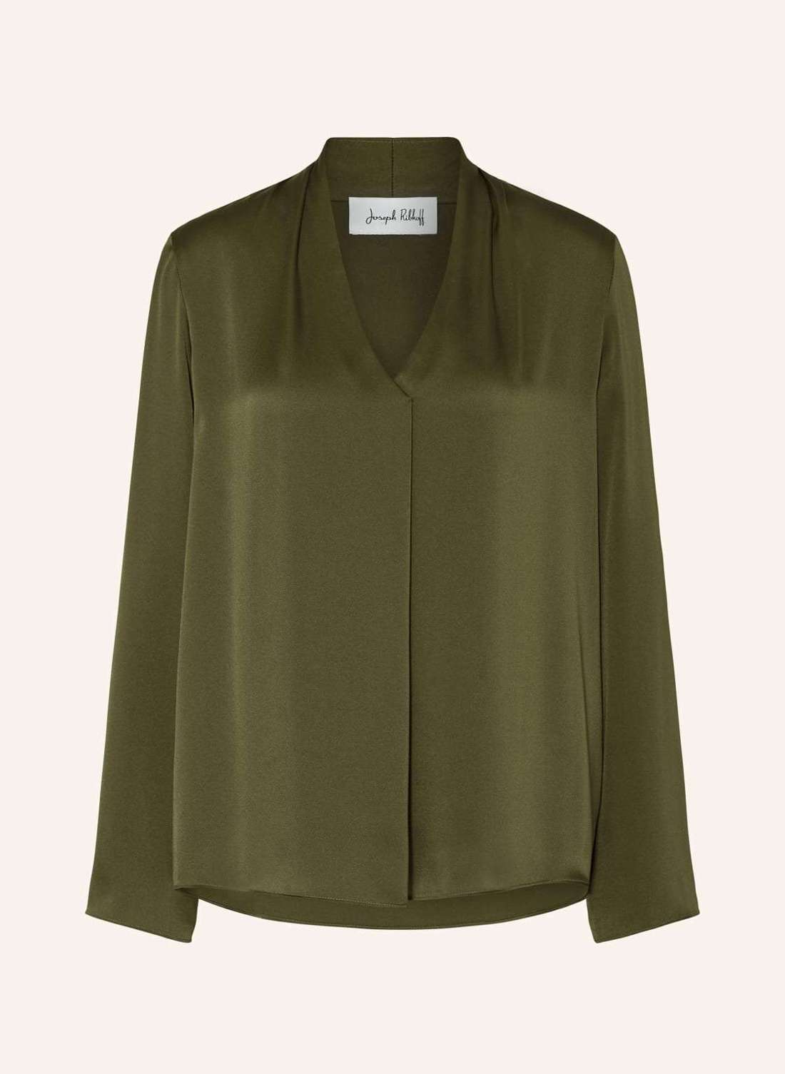 Атласная блузка-рубашка