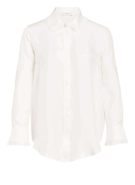 Шелковая блузка-рубашка