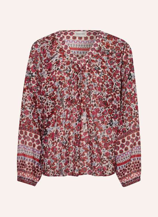 Блузка-рубашка из блестящей пряжи ANAN