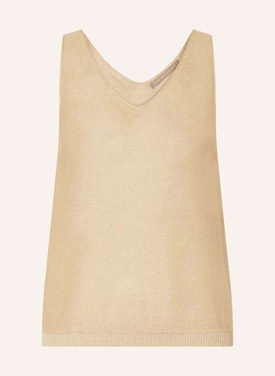 Вязаный льняной топ