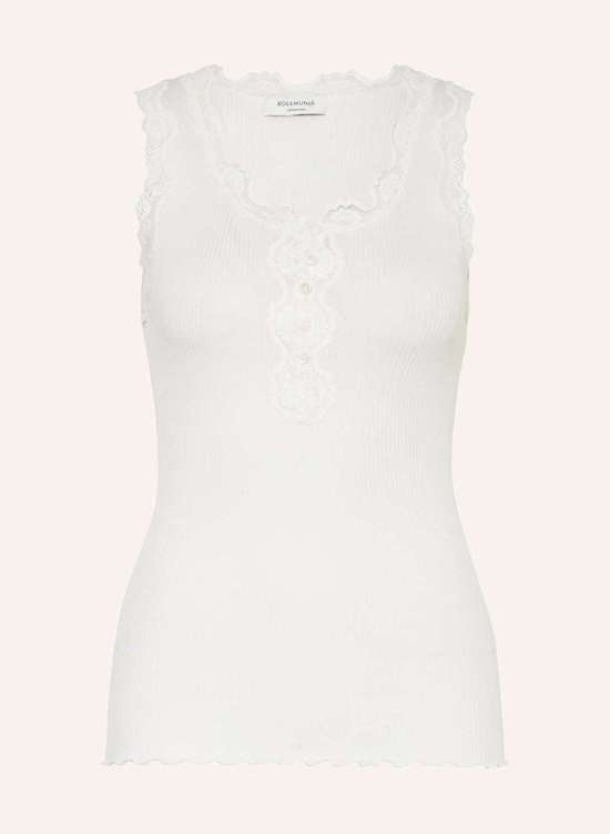 Шелковый топ с кружевом